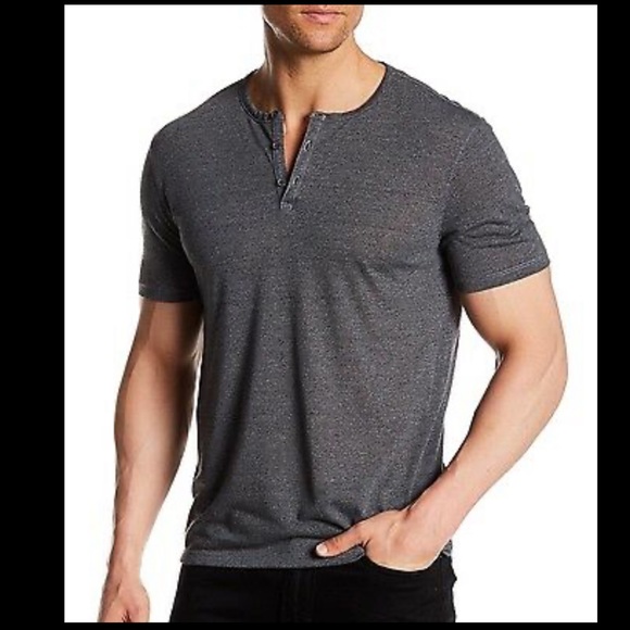 Short Sleeve 3 Button Crew Henley Shirt 